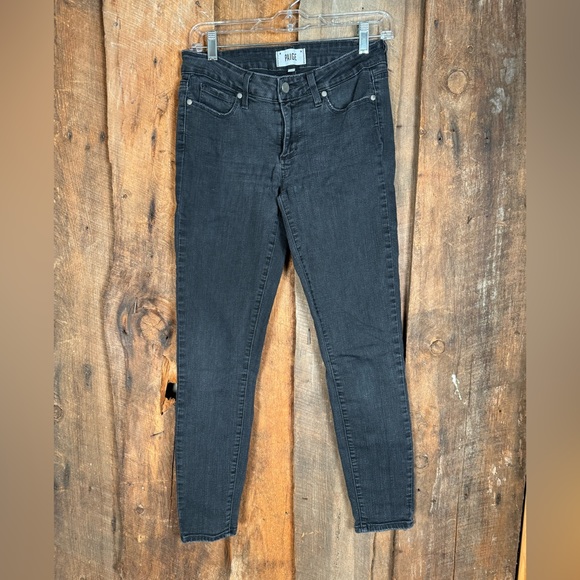 Paige Verdugo Ankle Black Skinny Jeans - Size 27 - Picture 2 of 11
